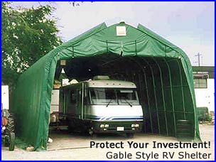 RV Garages, Motor home awnings, travel trailer covers